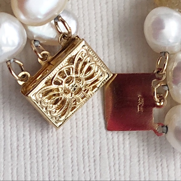 Ross-Simons 14kt Gold Cultured Pearl Gemstone Torsade Necklace - Picture 16 of 16